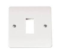 Click Scolmore MiniGrid Single Switch Plate 1 Gang Aperture White - CMA401