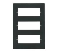 Click Mode VPAG518 Part M 3 Tier MiniGrid Unfurnished Front Plate (18 Apertures) - Anthracite Grey