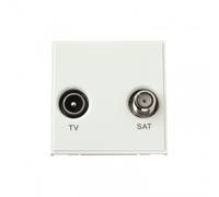 Click New Media Diplex TV & Satellite Module White