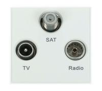 Click New Media MM430WH Triplexed TV, Radio And Satellite - Polar White