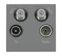 Click New Media MM440GY Triplexed TV, Radio & Sat 1 + Sat 2 Module - Grey