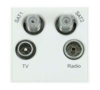 Click New Media MM440WH Quad TV, Radio, Sat 1 And Sat 2 - Polar White