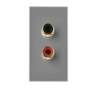 Click New Media MM490GY Twin RCA/Phono Module - Grey