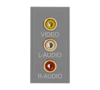 Click New Media MM491GY Triple RCA/Phono Module - Grey