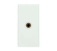 Click New Media MM496WH 25 x 50mm 3.5mm Audio Jack Module With Fly-Lead - Polar White