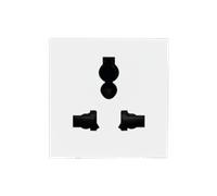 Click New Media MM9130WH 13A Universal Socket Module with Shutters - Polar White