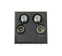 Click New Media Quad TV Radio And Twin Satellite Module Black