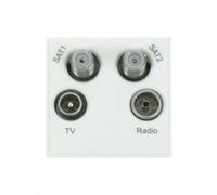 Click New Media Quad TV Radio And Twin Satellite Module White
