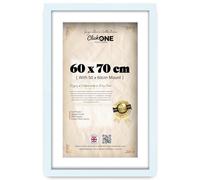 Click One 60 X 70 Cm Frame With 60 X 50 Cm White Mount And Crystal Clear Perspex Display For Paintings And Photos Vertical Or Horizontal Ideal For Galleries And Home 28 X 24 Inch White