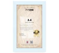 Click One A4 Size Premium White MDF Frame Sleek 30mm x 15mm Flat Moulding | Modern Engineered Wood Design for Home, Office & Gallery Display - Elegant White Finish
