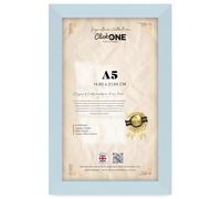Click One A5 14.8 x 21 cm Premium Flat MDF Frame with Sleek Moulding and Solid Metal Clips for Secure Display of Photos, Certificates, and Artwork - Elegant Modern Light Grey Finish