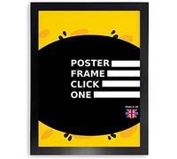 Click One Black Photo Frame 60 x 20 cm Poster Display with UV Protection Acrylic Hanging Hardware for Wall Mounting Display Picture Vertically or Horizontally MDF backboard
