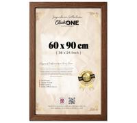 Click One Contemporary 60 X 90 CM Frame For Displaying Artworks And Photographs In Vertical Or Horizontal Orientation Featuring Warm Walnut Finish And Gallery Ready 36 X 24 Inch Border For Home