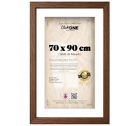 Click One Contemporary Poster Frame 90 X 70 Cm With A1 59.40 X 84.10 Cm White Mount Engineered Wood Picture Frame Wall Vertical Or Horizontal Display Mounting Hardware Incl 36 X 28 Inch Dark Oak