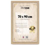 Click One Elegant Extra Large Rectangle Poster Picture 70 X 90 CM 36 X 28 Inch Solid Wood Finish Oak For Portrait And Landscape Display Home Décor Wall Mount Ready With Invisible Hangers
