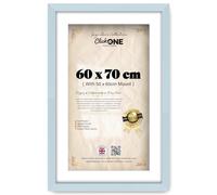 Click One Elegant Rectangle Poster Picture 60 X 70 Cm Solid Engineered Wood Finish With 60 X 50 Cm White Mount Hanging Hooks Both Portrait Landscape Display 28 X 24 Inch Light Grey