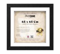 Click One Elegant Square Poster Picture 65 X 65 Cm With Solid Engineered Wood Finish And 55 X 55 Cm White Mount With Hanging Hooks 26 X 26 Inch Suitable For Christmas Display In Black
