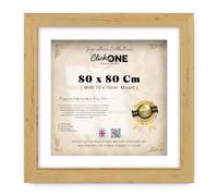 Click One Engineered Wood Finish 80 X 80 Cm Poster Frame With 70 X 70 Cm White Mount For Portrait Or Landscape Display 32 X 32 Inch Room Interior Wall Decor Pine Finish Modern Gallery Look