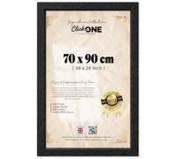 Click One Extra Large Black Poster Frame 70 x 90 cm Large Picture Frames Shatter-Resistant Perspex Portrait & Landscape Display Frames for Wall Decoration Canvas Paintings Art Gallery (70 cm x 90 cm)
