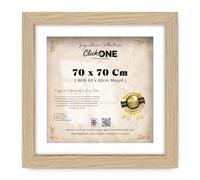Click One Large Poster Frame 70 X 70 Cm With 60 X 60 Cm White Mount And Premium Perspex Front For Modern Living Rooms And Art Galleries 28 X 28 Inch Oak Wall Display With Secure Hangers
