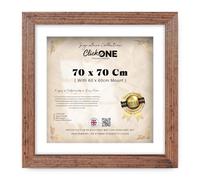 Click One MDF Picture Photo Poster Frame 70 X 70 Cm With 60 X 60 Cm White Mount And Clear Styrene Moulding 30Mm Wide And 15Mm Deep Landscape Ideal For Interior Décor 28 X 28 Inch Rustic