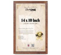 Click One Modern Rectangle 14 X 10 Inch Poster Frame For Vertical And Horizontal Display Of Paintings And Photos 35.56 X 25.40 Cm Wall Mount Rustic Style For Homes And Art Galleries