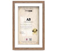 Click One Poster A3 29.70 X 41.90 Cm Frame With A4 21.00 X 29.70 Cm White Mount And Clear Perspex Front For Vertical Or Horizontal Display 16 X 11 Inch Ideal For Paintings In Living Room Dark Oak