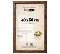 Click One Rustic Photo Frame 40 x 50 cm Poster Display with UV Protection Acrylic Hanging Hardware for Wall Mounting Display Picture Vertically or Horizontally MDF backboard