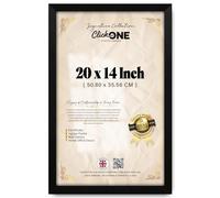 Click One Sophisticated 20 X 14 Inch Wall Frame With Clear Perspex Panel For Vertical Or Horizontal Display Enhancing The Aesthetic Of Your Living Room Matt Black Border And 50.80 X 35.56 CM Fit