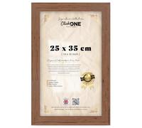 Click One Sophisticated 25 X 35 CM Poster Frame For Vertical And Horizontal Display Ideal For Art And Photo Presentation In Living Rooms And Offices 14 X 10 Inch Walnut Finish With Slim Profile