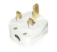 Click Essentials 13A Resilient Plug Top (13A Fused) Bar Grip White (PA320)