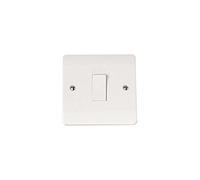 Click Plate Switch 1 Gang 2 Way 10 Amp White PVC