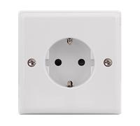 Click Polar BA037PW White Moulded Single European Socket