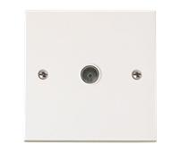 Click Polar PRW065 White Moulded Single Coaxial Socket Outlet