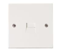 Click Polar PRW119 White Moulded Single Telephone Master Socket Outlet