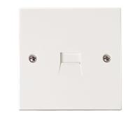 Click Polar PRW124 White Moulded Single Telephone Secondary Socket Outlet
