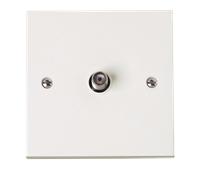 Click Polar PRW156 White Moulded Single Satellite Outlet