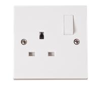 Click Polar PRW1635 White Moulded 250V 1G 13A DP SW SKT TWIN EARTH