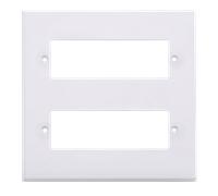 Click Polar PRW612 White Moulded 2 Tier MiniGrid Unfurnished Plate & Yokes - 12 Apertures - Polar“
