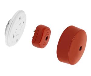 Click PRC1440RD 6A 4 Pin Quick Fit Ceiling Rose Red