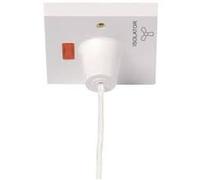 CLICK PRW208 10A 3 Pole Pullcord Fan Isolation Switch with Neon