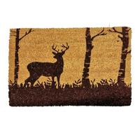 click & receive Natural Coir Non-Slip Floor Entrance Deer Door Mat - 45cm x 75cm | Durable & Eco-Friendly Mat for Indoor/Outdoor Use | Heavy-Duty with Anti-Slip PVC Backing