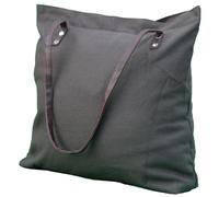 click & receive Women’s Canvas Shoulder Handbag - Large Brown Tote Shopper Bag with Faux Leather Straps - Casual, Durable & Stylish for Everyday Use