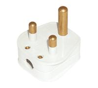 Click Round Pin Plug Top 5Amp White For Lighting Circuit