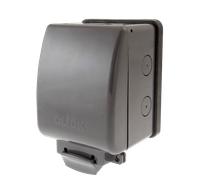 Click Scolmore Aquip Weatherproof Switched Single Plug Socket 13A 1 Gang IP66 - OA035AG