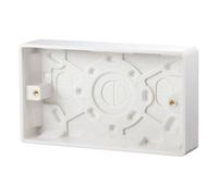 Click Scolmore Click Cma082 Mode 2 Gang 25mm Pattress Back Box White