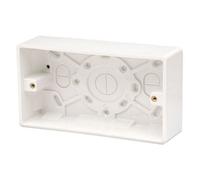 Click Scolmore Click Cma084 Mode 2 Gang 35mm Pattress Back Box White