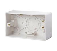 Click Scolmore Click Cma086 Mode 2 Gang 47mm Pattress Back Box White
