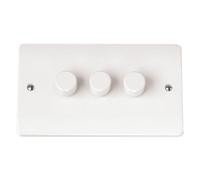 Click Scolmore Click Cma163 3 Gang 2 Way 100W Led Dimmer Switch