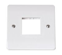 Click Scolmore MiniGrid Single Switch Plate 2 Gang Aperture White - CMA402